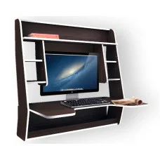 Wall-mounted computer desk ZEUS IGROK-MAX, wenge / white